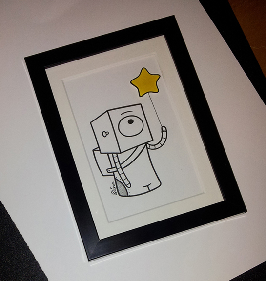 Spaceman Robot Doodle by Stina Jones